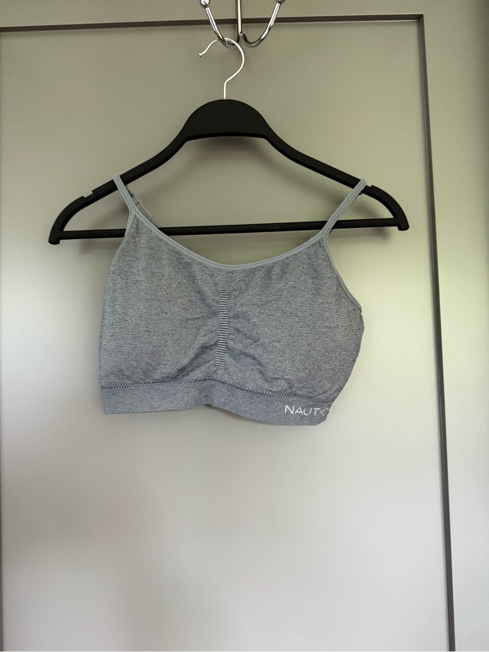 Nautica Heather Gray Seamless Crop Bralette